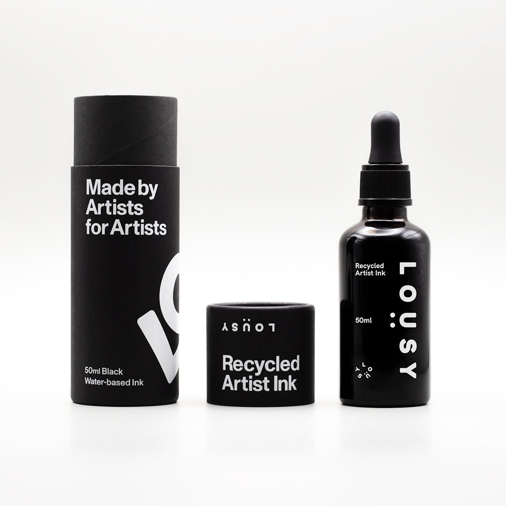 Lousy Ink 50mL Black Melbourne Artists' Supplies