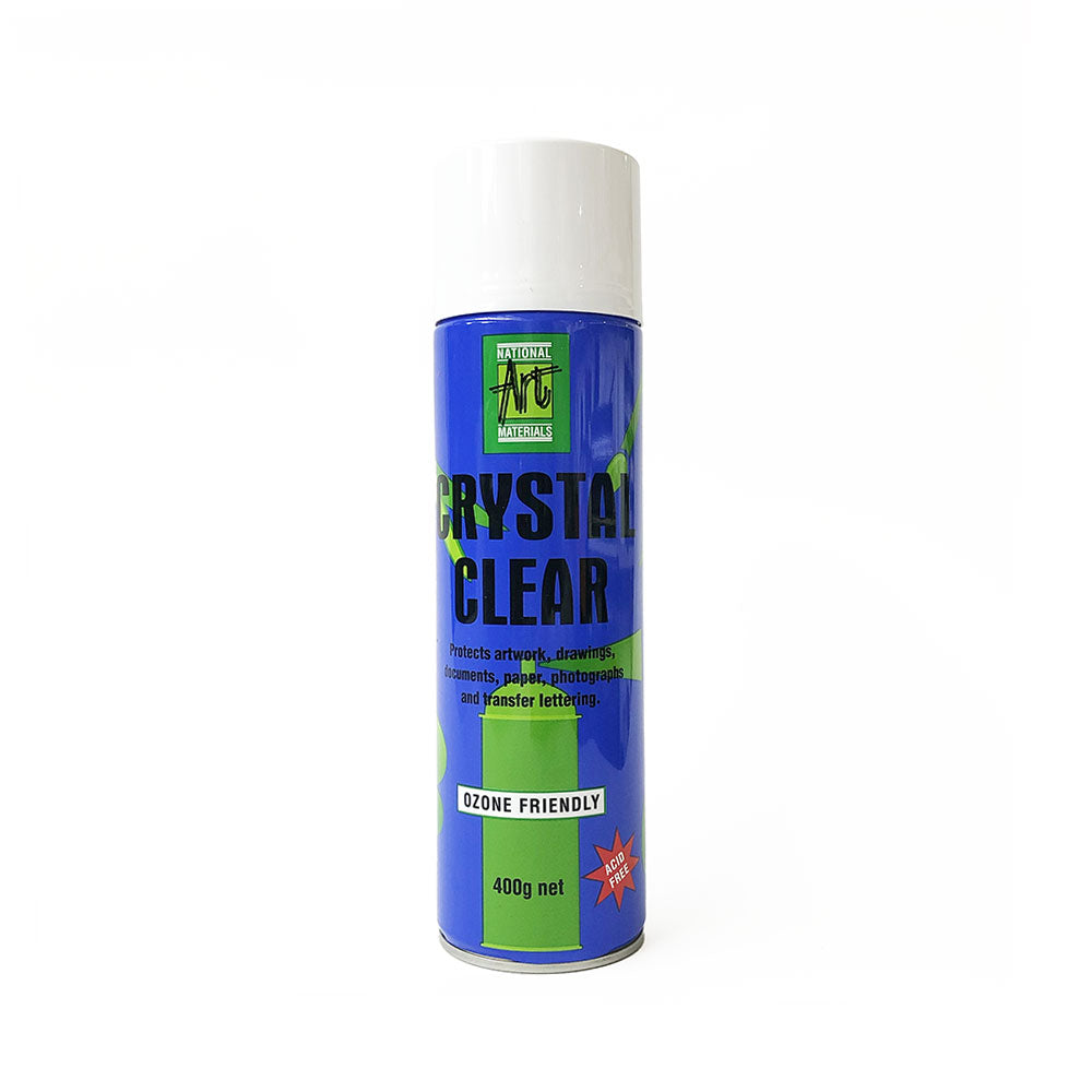 <strong>NAM Crystal Clear Spray 400g</strong> Colourless glossy protection for art. Also waterproofs and prevents the tarnishing of metals.
