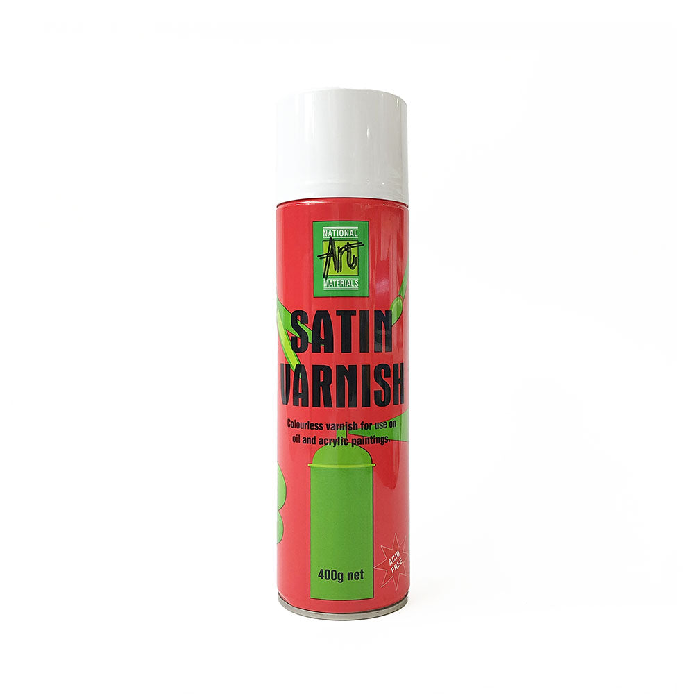 NAM Satin Varnish Spray 400g for onto Oil and Acrylic paintings