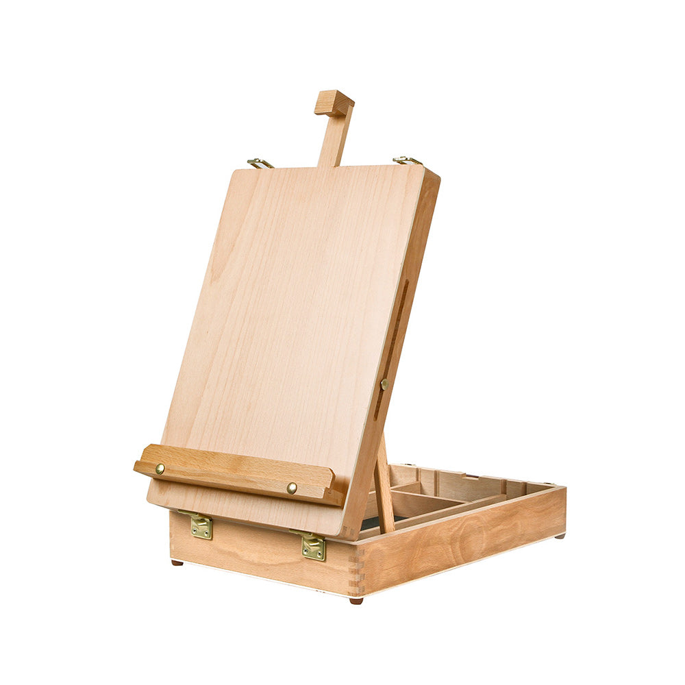 MAS Beechwood Table Top Sketch Box Easel Melbourne Artists' Supplies