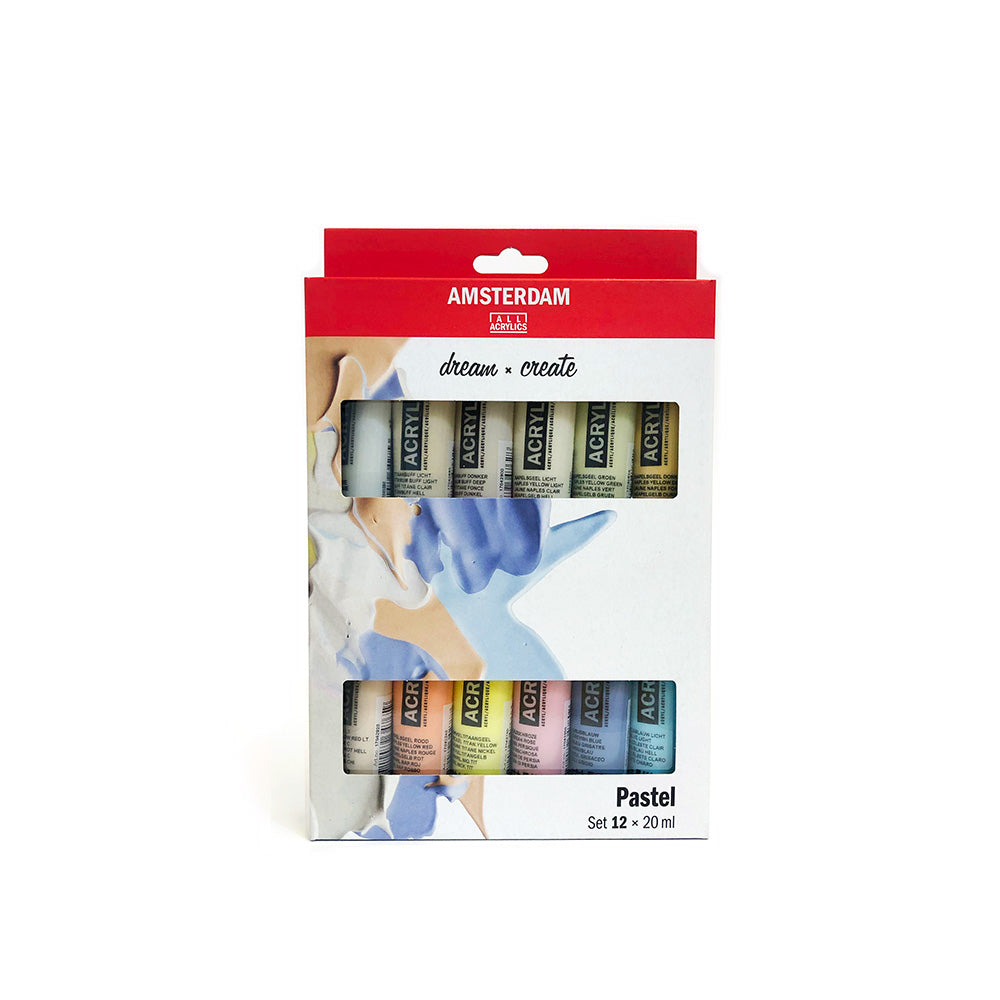 Amsterdam Acrylic Pastels Set 12 x 20mL Melbourne Artists' Supplies