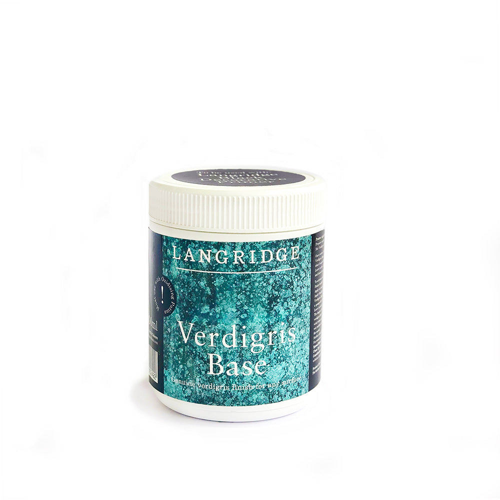 Langridge Verdigris Base 500mL Copper powder base for blue/green patina effects use Oxidising Patina also available at Melbourne Artists Supplies
