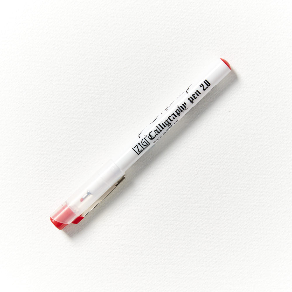 Zig Calligraphy Oblique Pen Red Melbourne Artists' Supplies