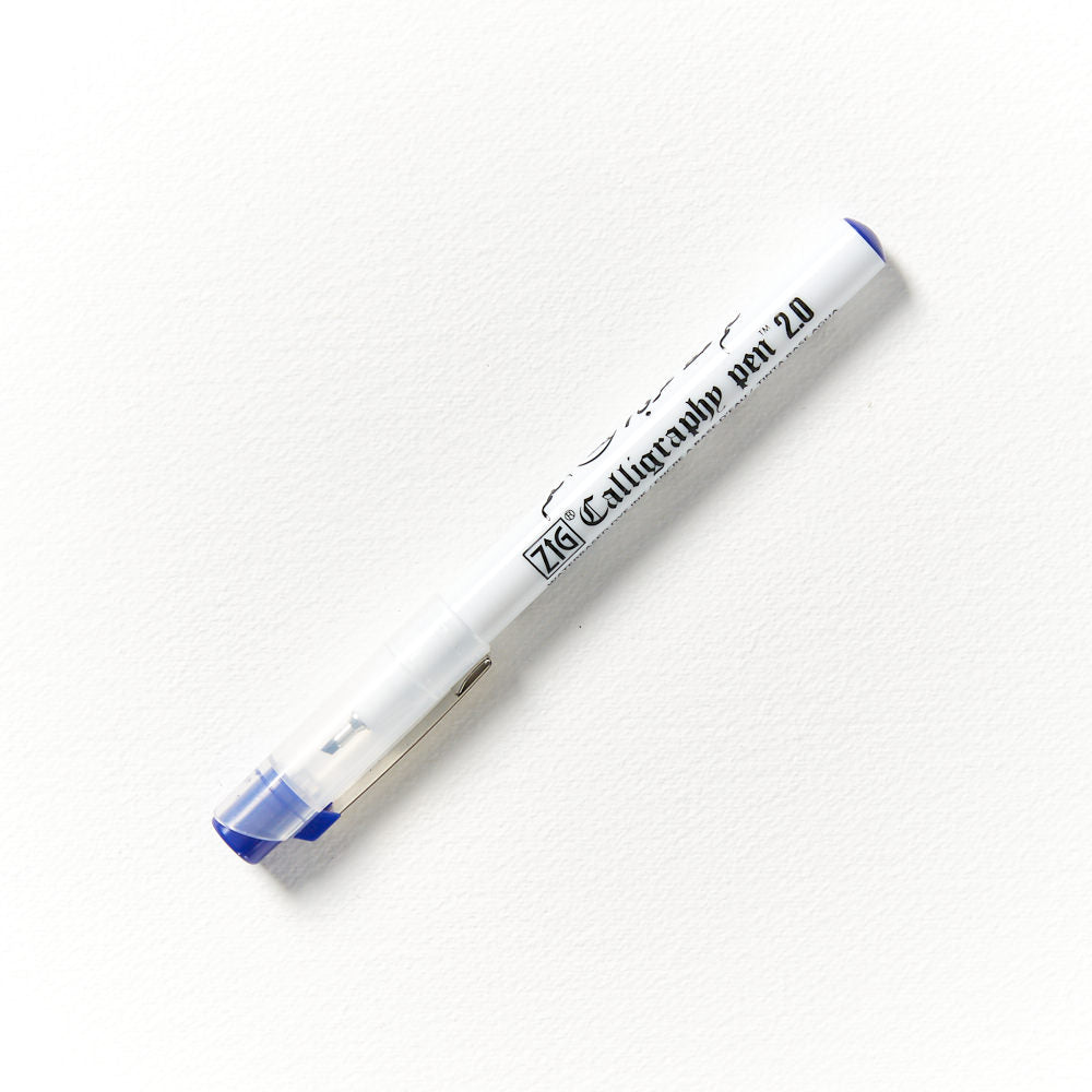 Zig Calligraphy Oblique Pen Blue Melbourne Artists' Supplies