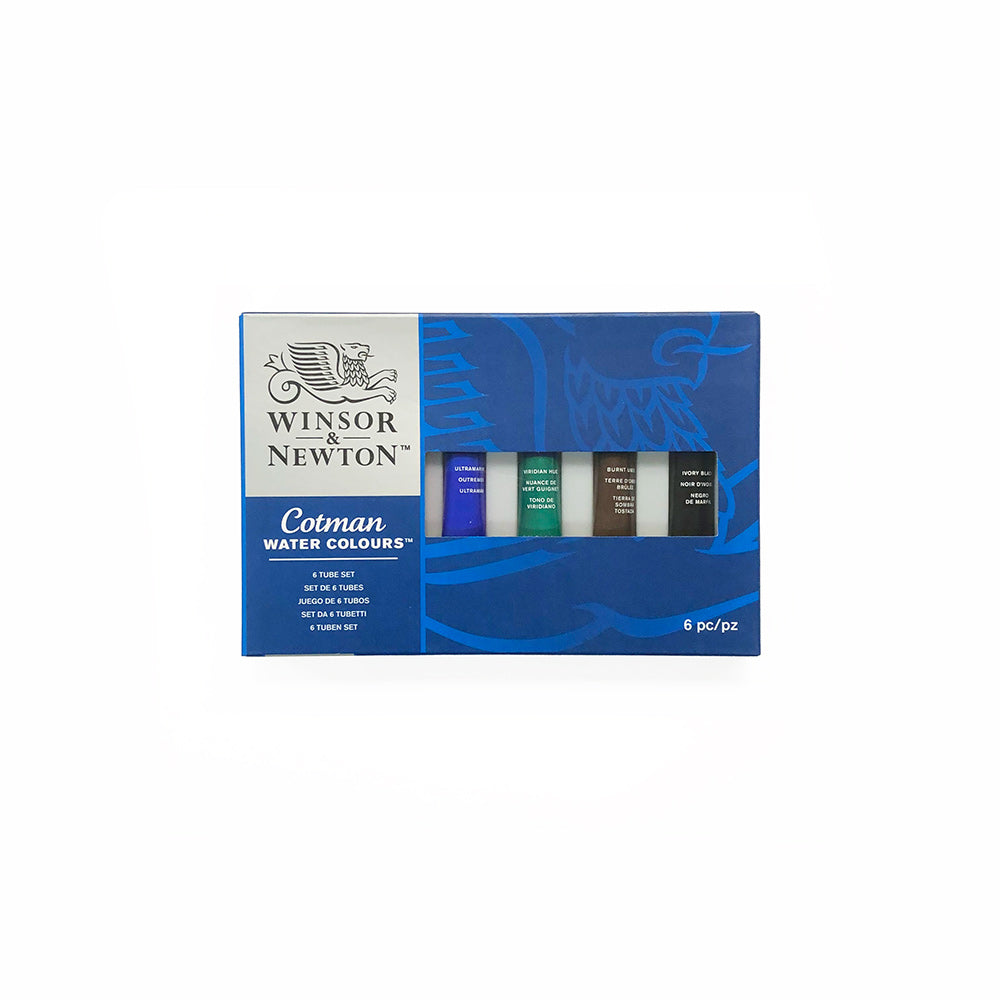 Winsor & Newton Cotman Water Colour Paint Set of 6 8ml Tubes
