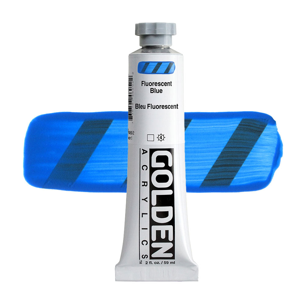 Golden Heavy Body Acrylic 59mL Series 5  Fluorescent Blue Paint