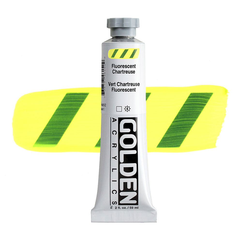 Golden Heavy Body Acrylic 59mL Series 5  Fluorescent Chartreuse Paint