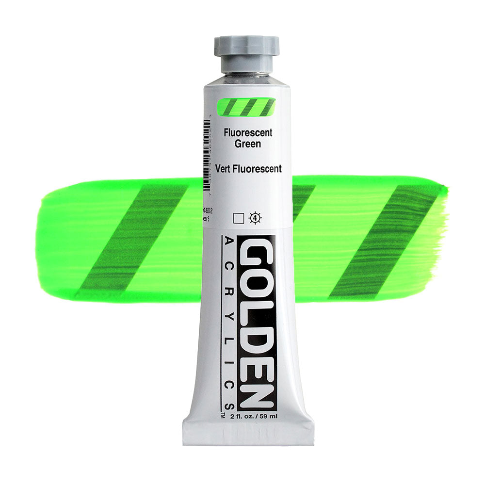 Golden Heavy Body Acrylic 59mL Series 5  Fluorescent Green Paint