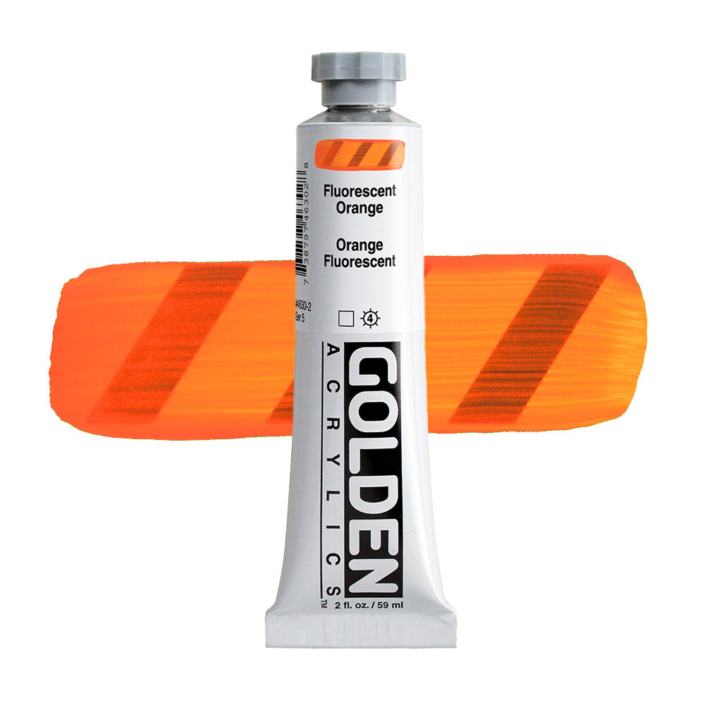 Golden Heavy Body Acrylic 59mL Series 5  Fluorescent Orange Paint