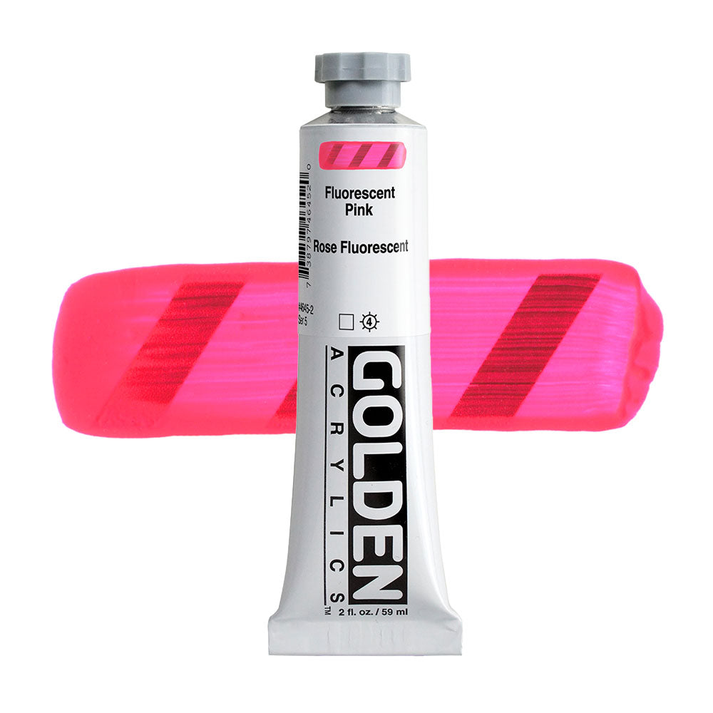 Golden Heavy Body Acrylic 59mL Series 5  Fluorescent Pink Paint