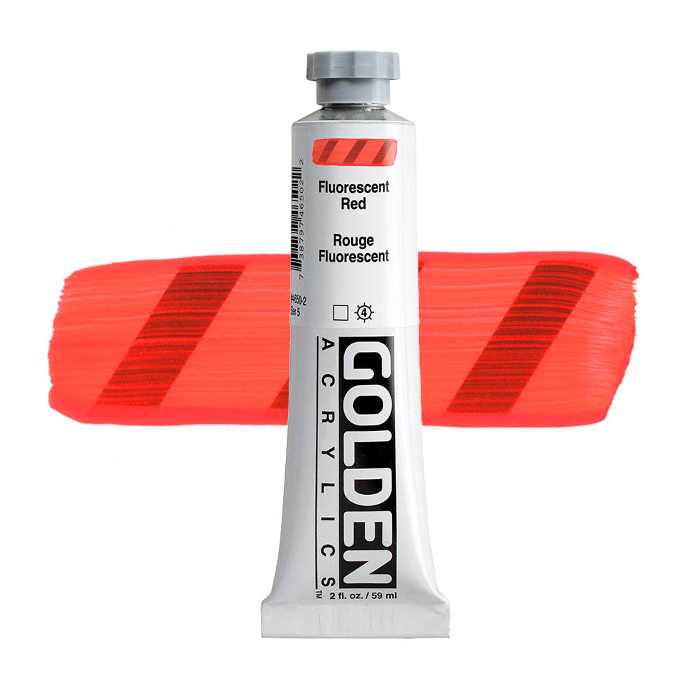 Golden Heavy Body Acrylic 59mL Series 5  Fluorescent Red Paint