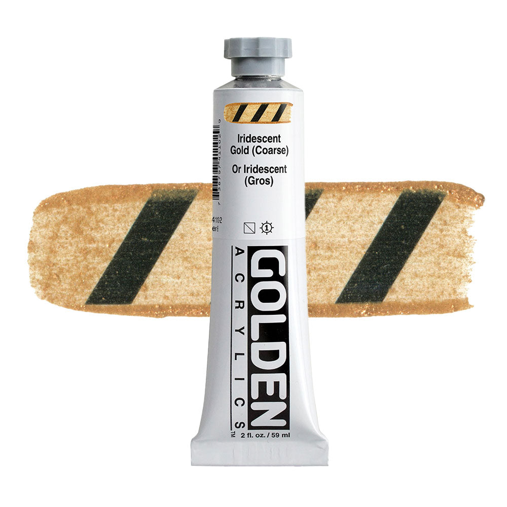 Golden Heavy Body Acrylic 59mL Series 6  Iridescent Golde Coarse Metallic Paint