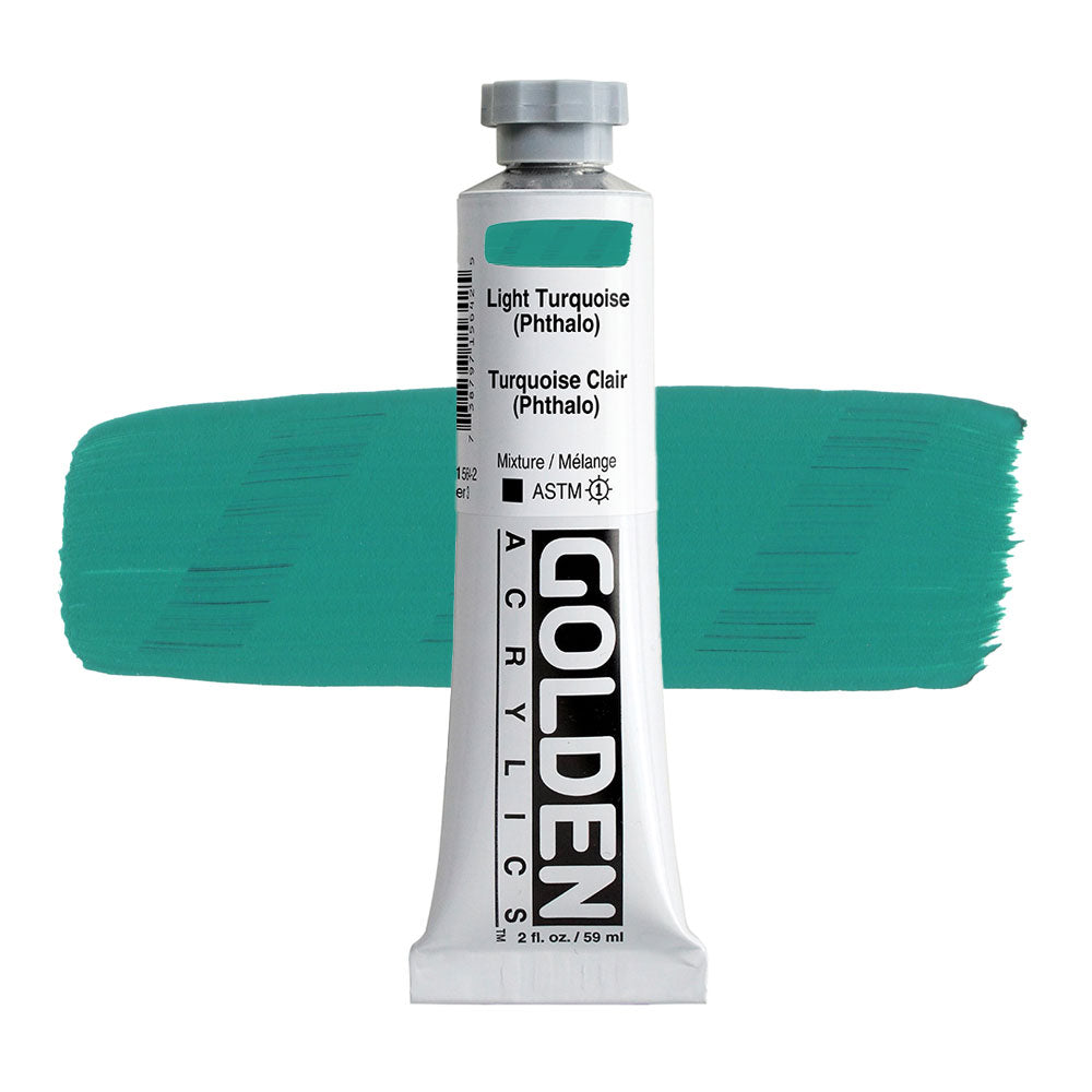 Golden Heavy Body Acrylic 59mL  Light Turquoise Phthalo PB15 PG7 PW6