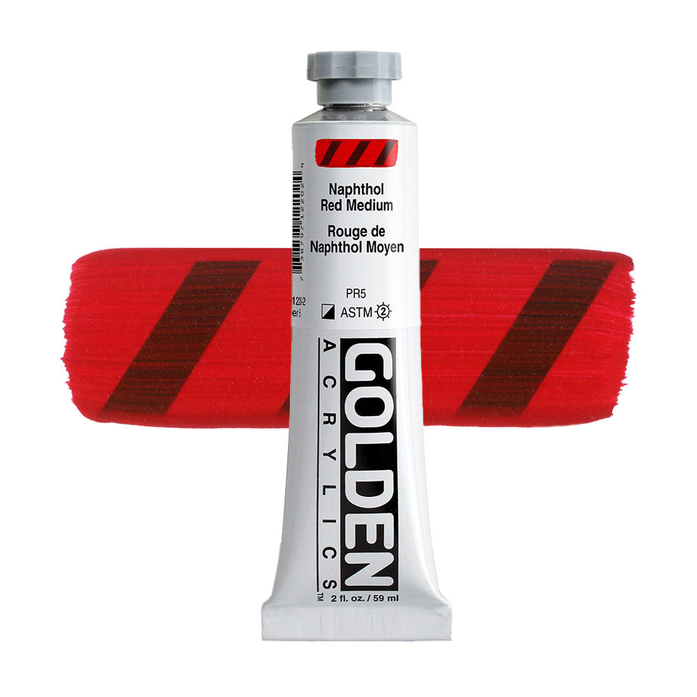 Golden Heavy Body Acrylic 59mL Series 5  Napthol Red Medium Tube Melbourne
