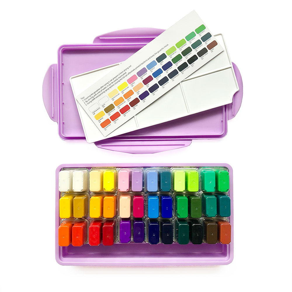 Himi Jelly Cup Gouache Set of 36 Bright Colours
