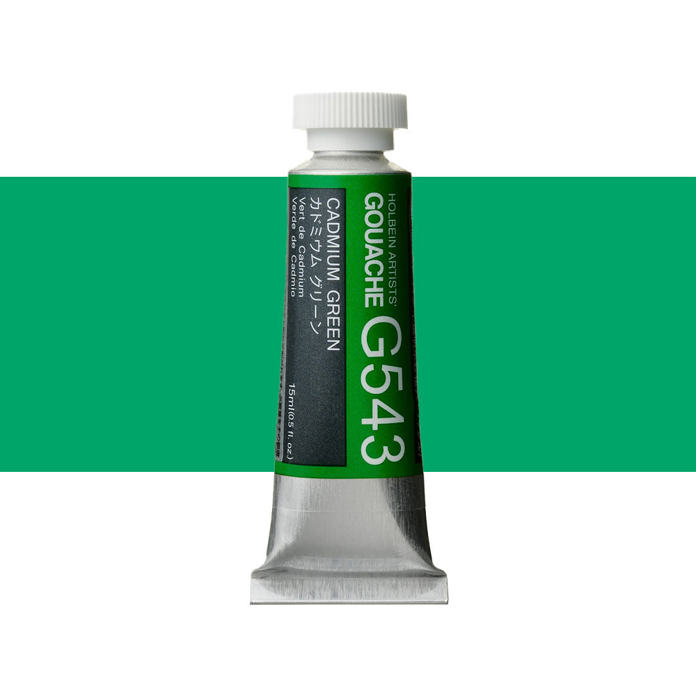 Holbein Artists’ Designer Gouache Cadmium Green 15mL tube Melbourne Artists Supplies