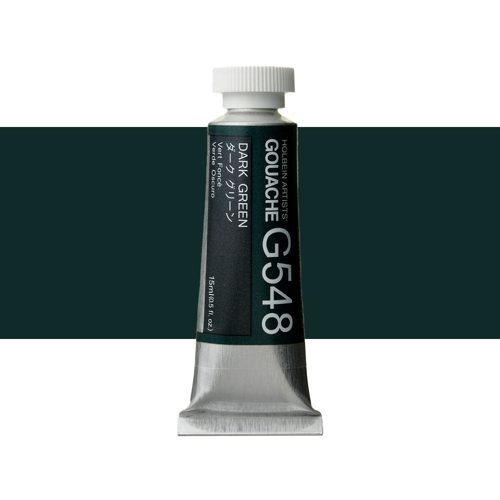 Holbein Artists’ Designer Gouache Dark Green Deep 15mL tube Melbourne Artists Supplies