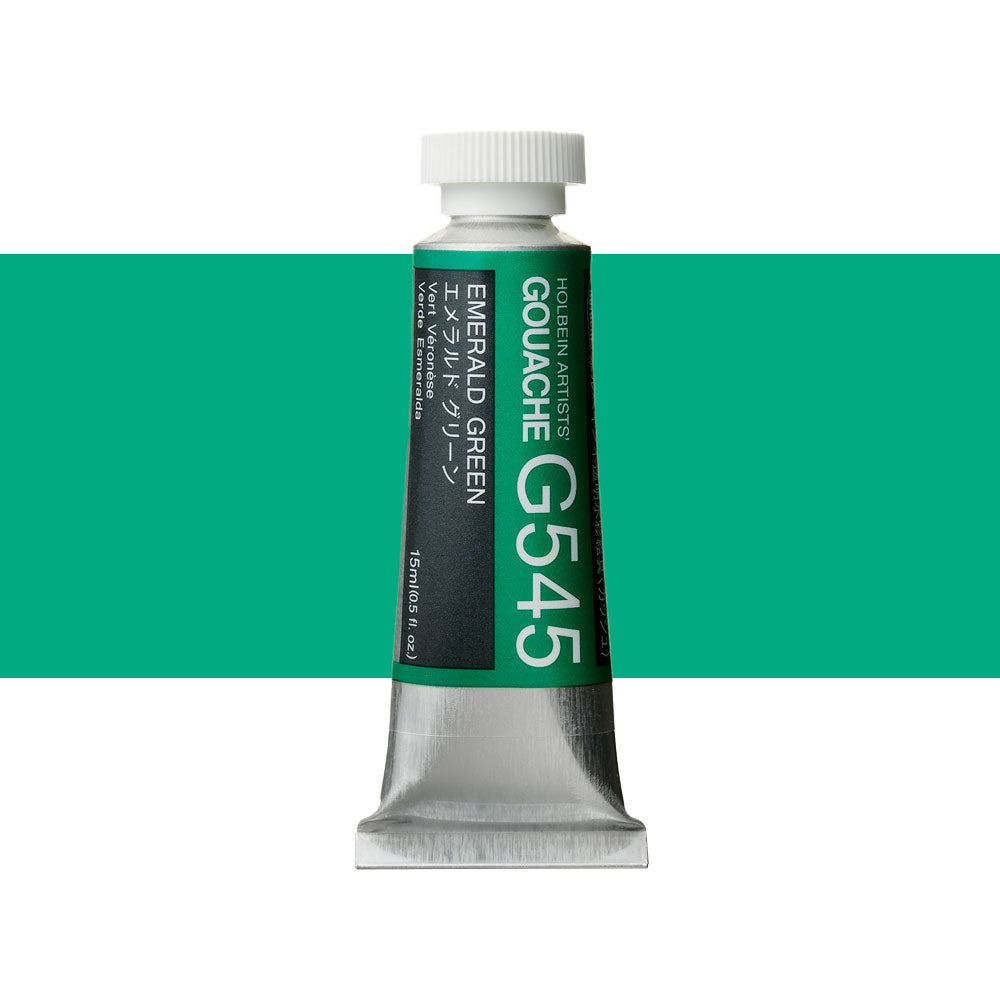 Holbein Artists’ Designer Gouache Emerald Green 15mL tube Melbourne Artists Supplies