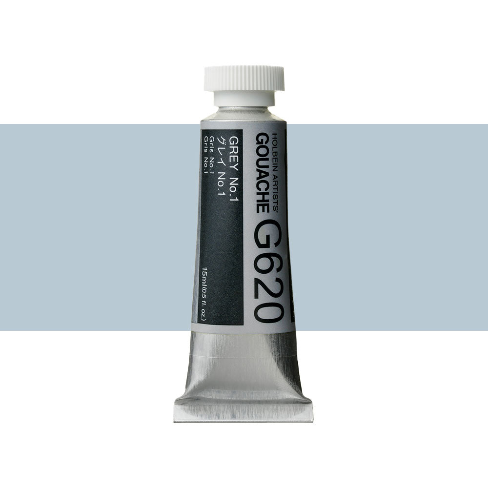 Holbein Artists’ Designer Gouache Grey No.1 15mL tube