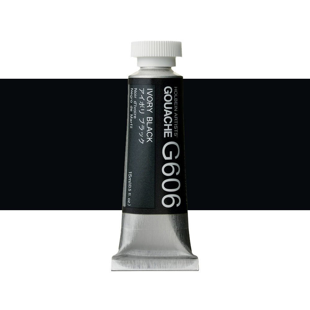 Holbein Artists’ Designer Gouache Ivory Black 15mL tube