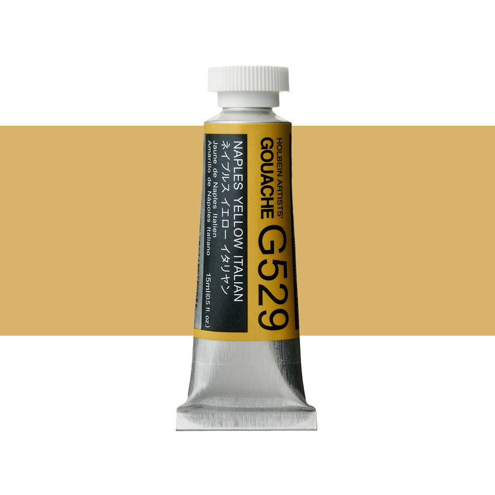 Holbein Artists’ Designer Gouache Naples Yellow Italian 15mL tube Melbourne Artists Supplies