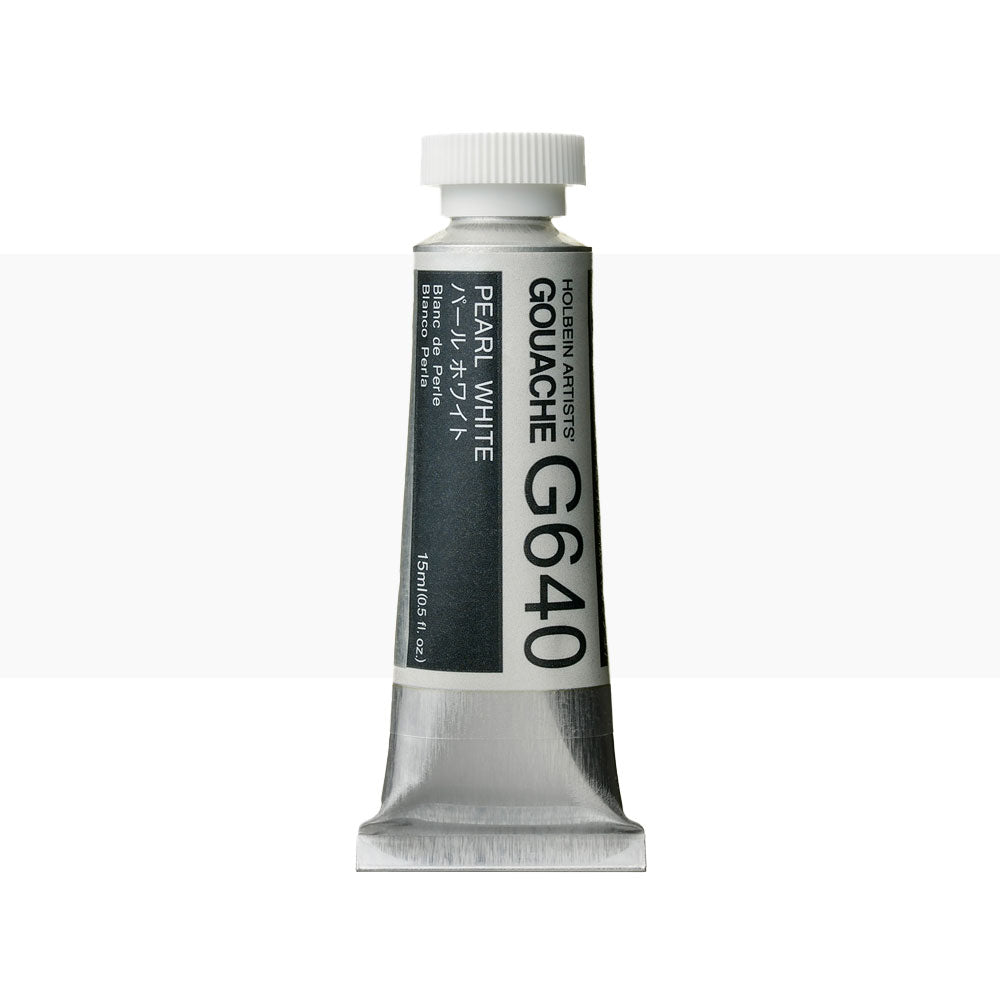 Holbein Artists’ Designer Gouache Pearl White 15mL tube