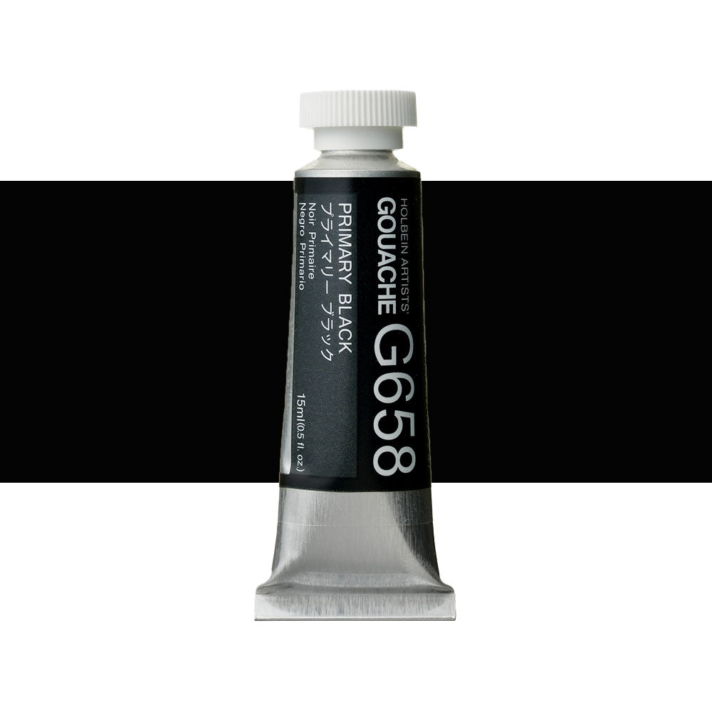 Holbein Artists’ Designer Gouache Primary Black 15mL tube
