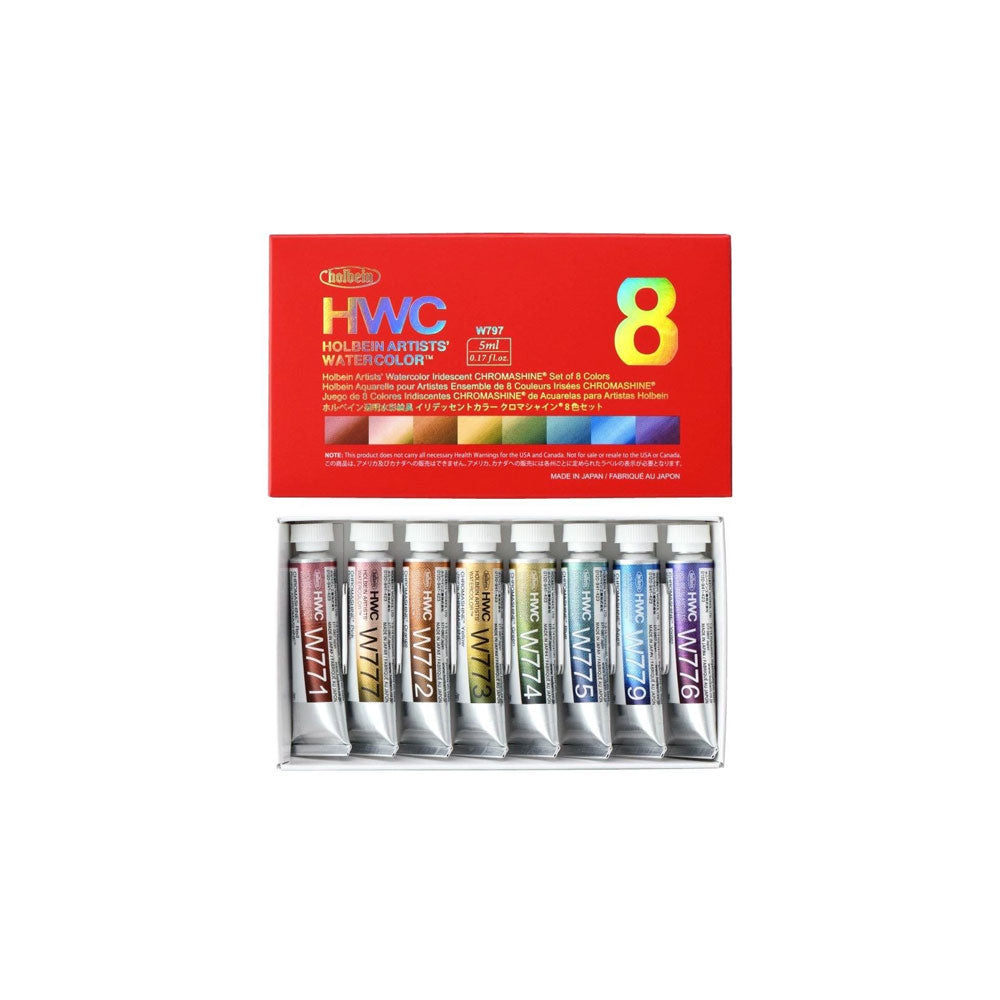 Holbein Artists Watercolour Chromashine Set of 8 x 5mL
- Watercolour Set