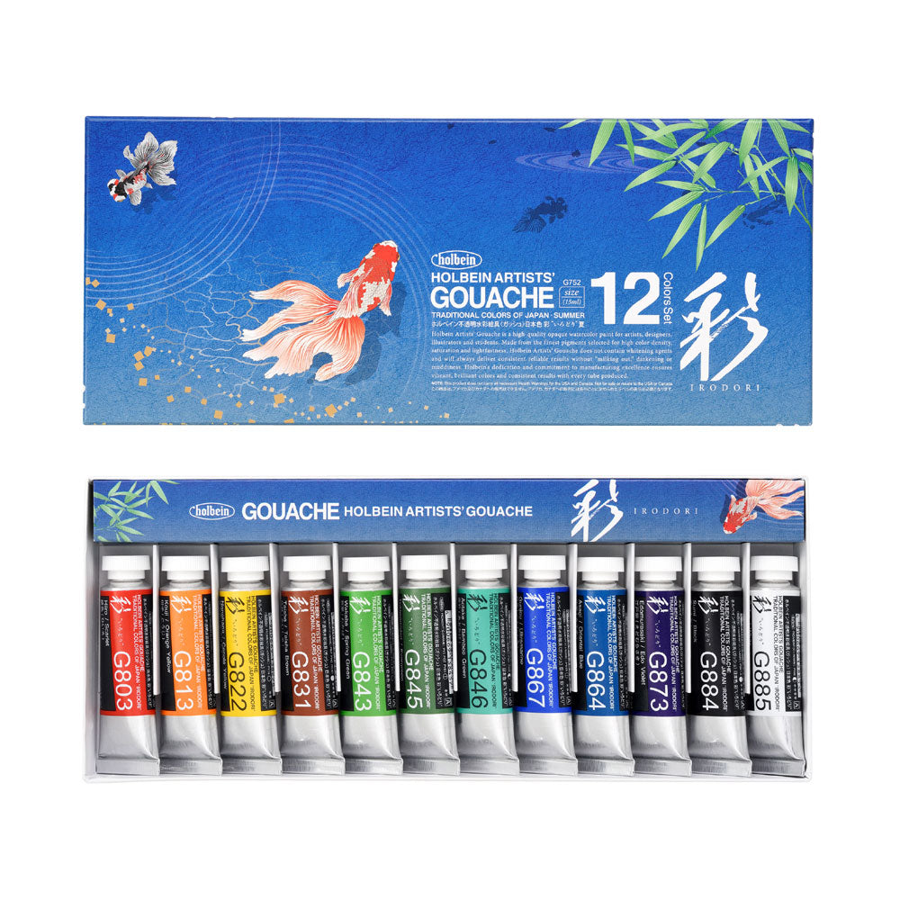 Holbein Artists' Gouache Irodori Summer Set 12 x 15mL