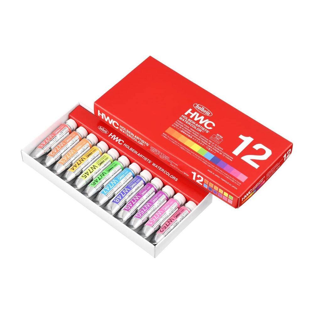 Holbein Luminous Watercolour Set of 12 x 5mL - Melbourne Artist Supplies