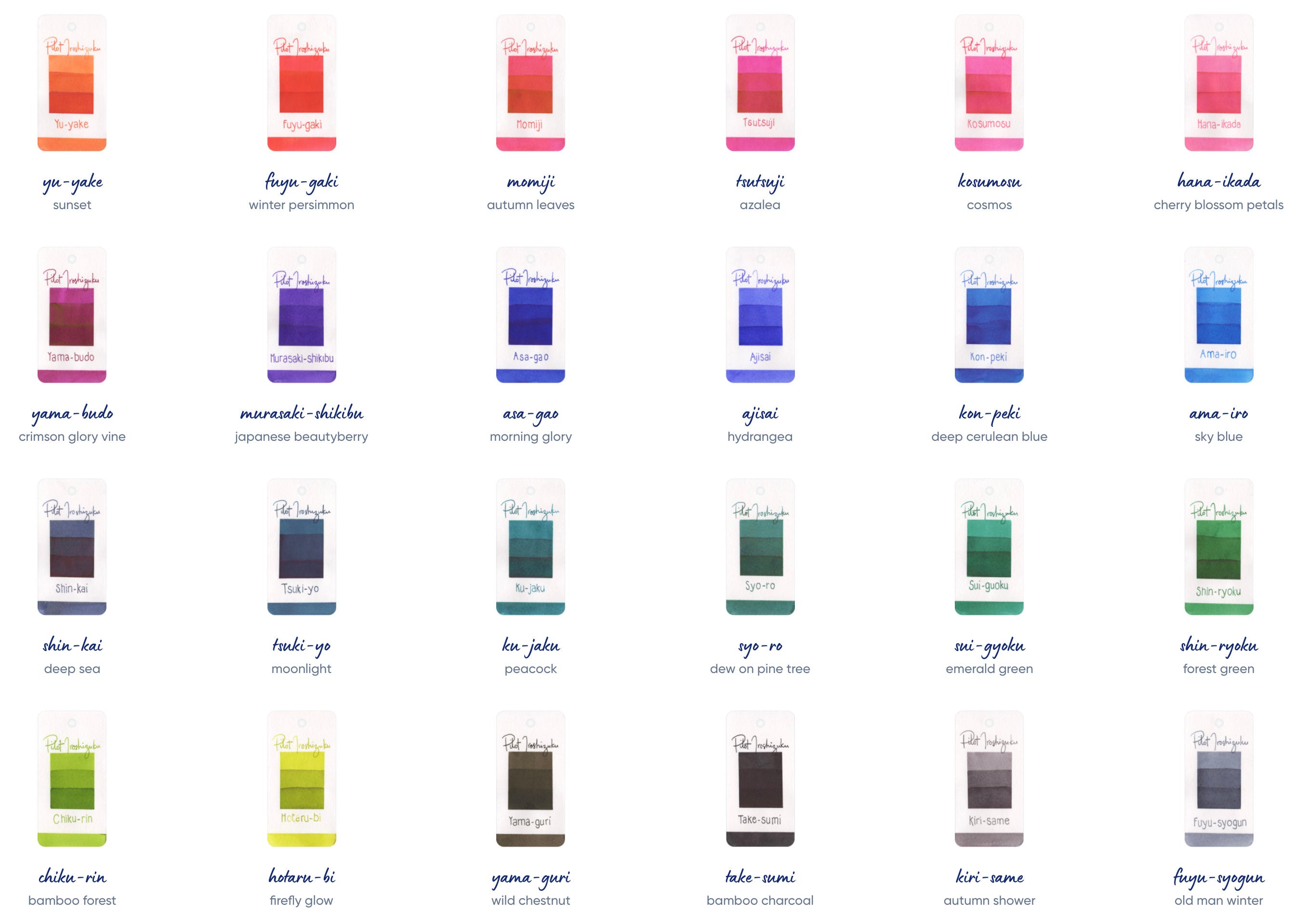 Pilot Iroshizuku Ink 50mL – Melbourne Artists' Supplies