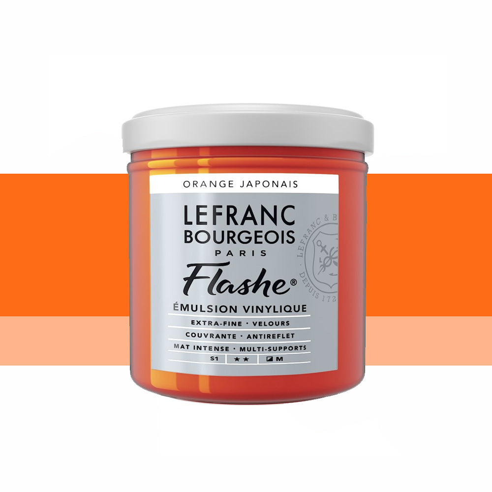 Lefranc & Bourgeois Flashe Vinyl 125mL Japanese Orange Orange Japonais Series 1