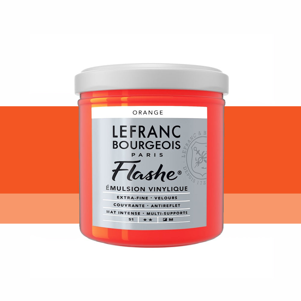 Lefranc & Bourgeois Flashe Vinyl 125mL Orange Series 1 Melbourne Art Supplies