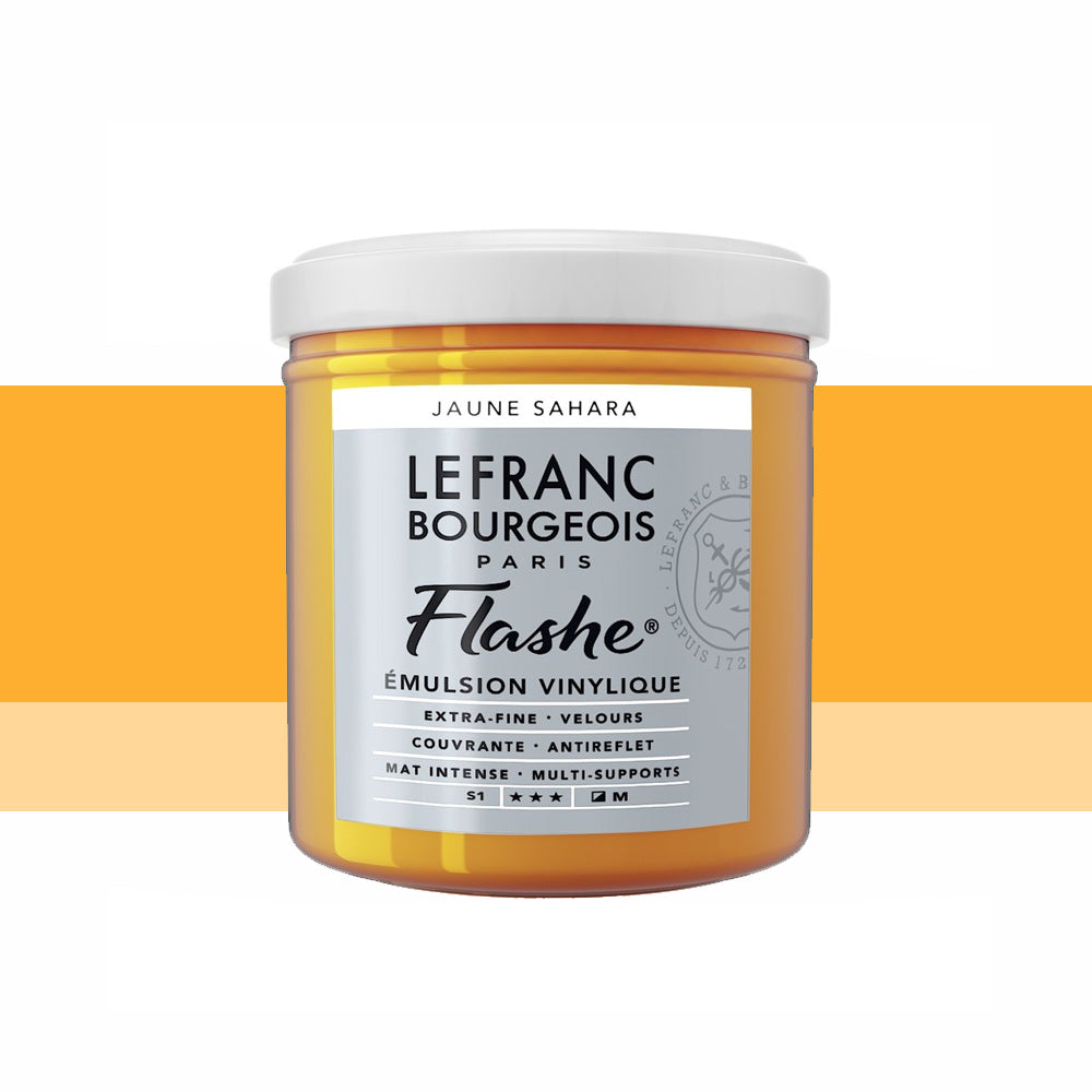 Lefranc & Bourgeois Flashe Vinyl 125mL Sahara Yellow Jaune Sahara Series 1