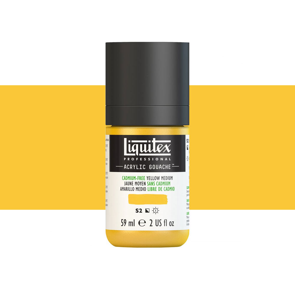 Liquitex Acrylic Gouache 59mL Cadmium-Free Yellow Medium Series 2