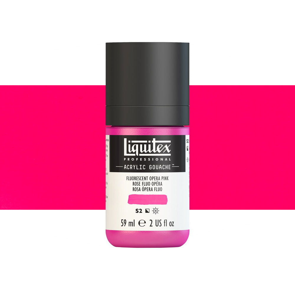 Liquitex Acrylic Gouache 59mL Fluorescent Opera Pink Series 2
