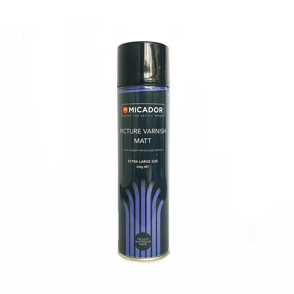 Micador Picture Varnish Spray Matt 450g – Melbourne Artists' Supplies