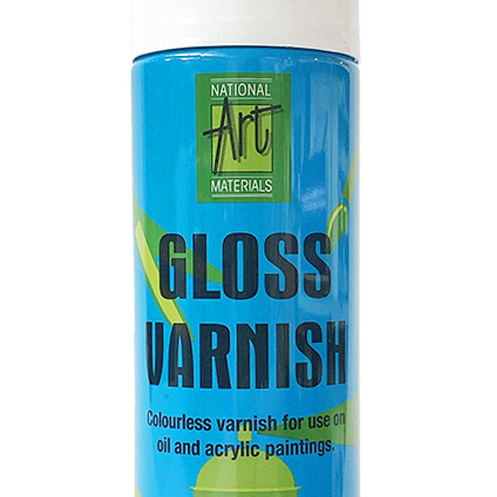 NAM Gloss Varnish Spray 400g for onto Oil and Acrylic paintings