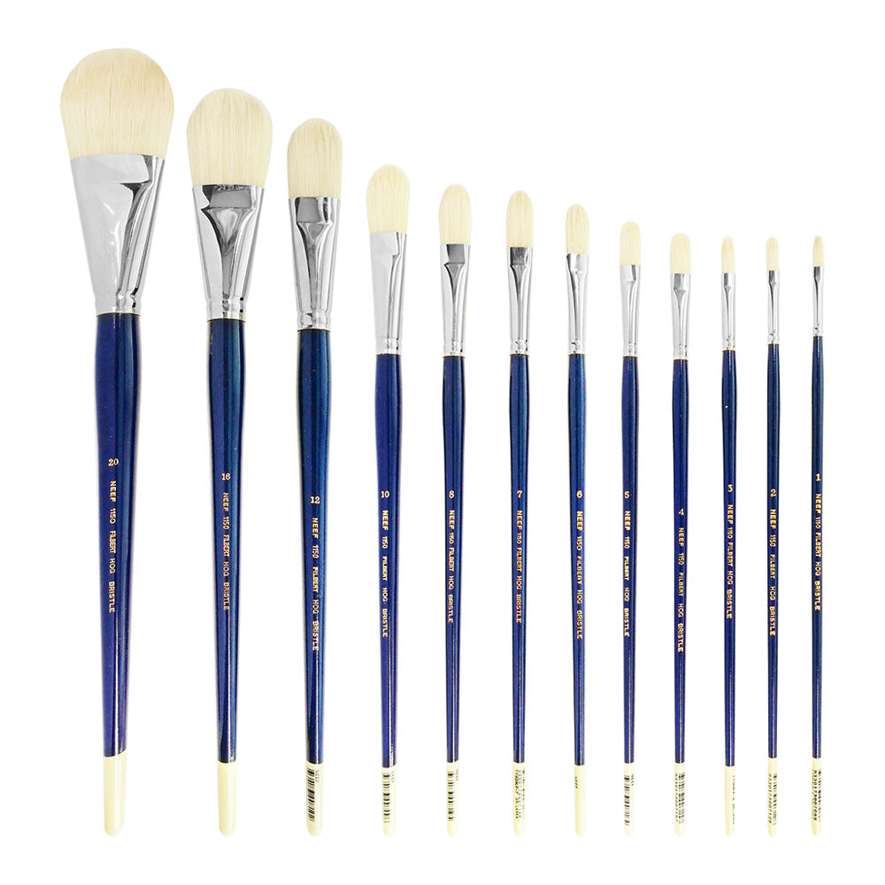 Neef 1150KF Filbert Hog Hair Brush Full Range