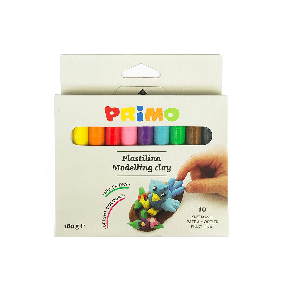 Primo Plasticine Set of 10 x 8g - Assorted Colours