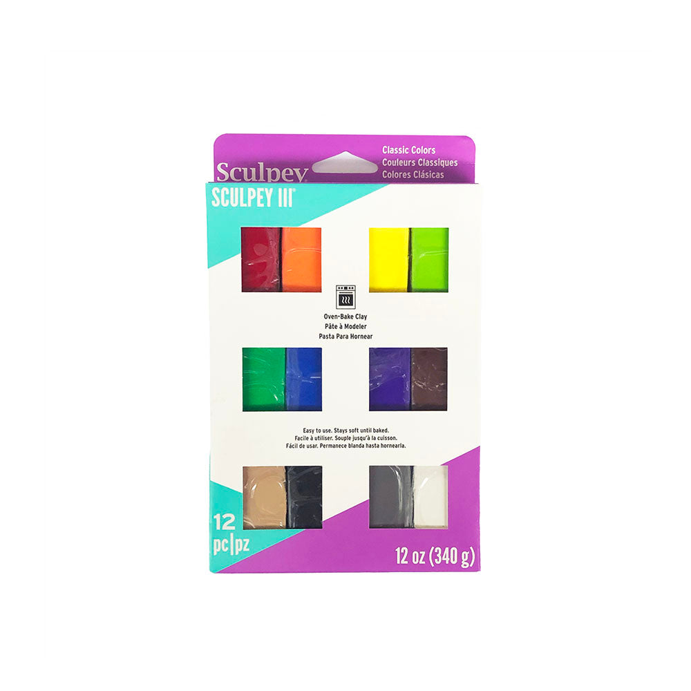 Sculpey III Multi Pack 12 Classic Colours