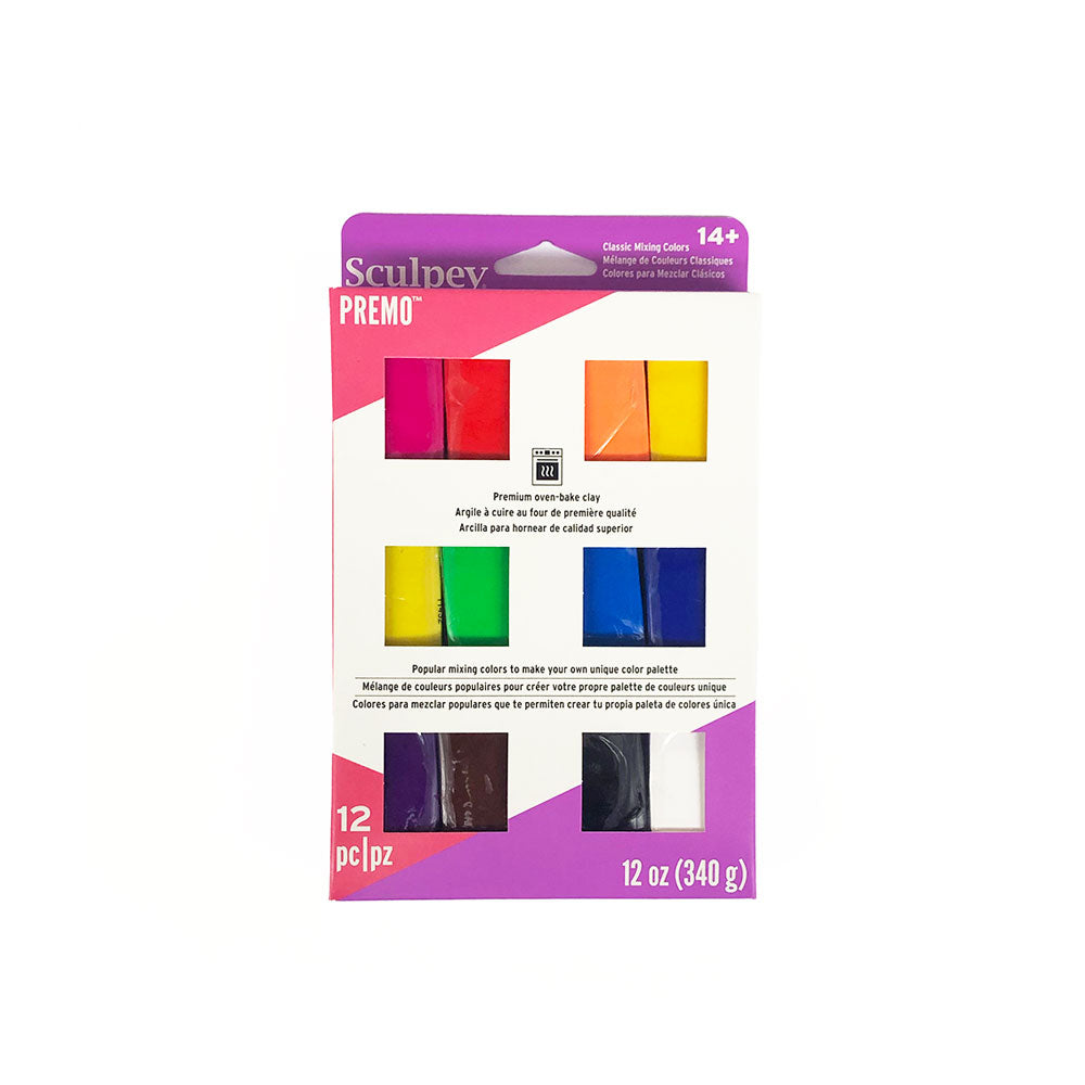 Sculpey Premo Sampler Pack of 12 - Classics