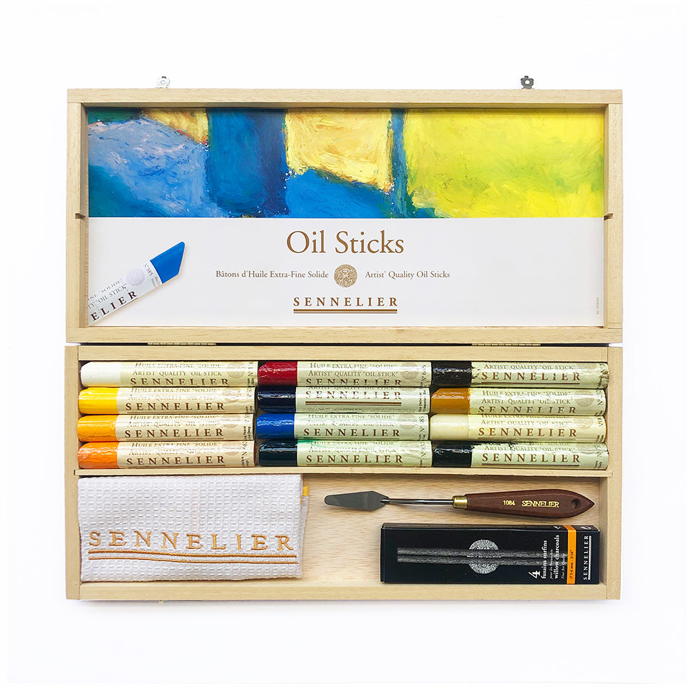 Sennelier Oil Sticks Wood Box Set of 12