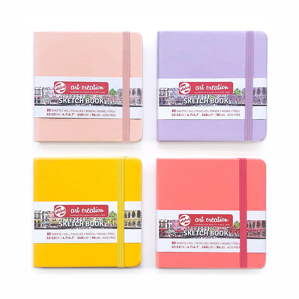 Talens Art Creation Sketchbook Coral, Pastel Pink, Pastel Violet, Yellow