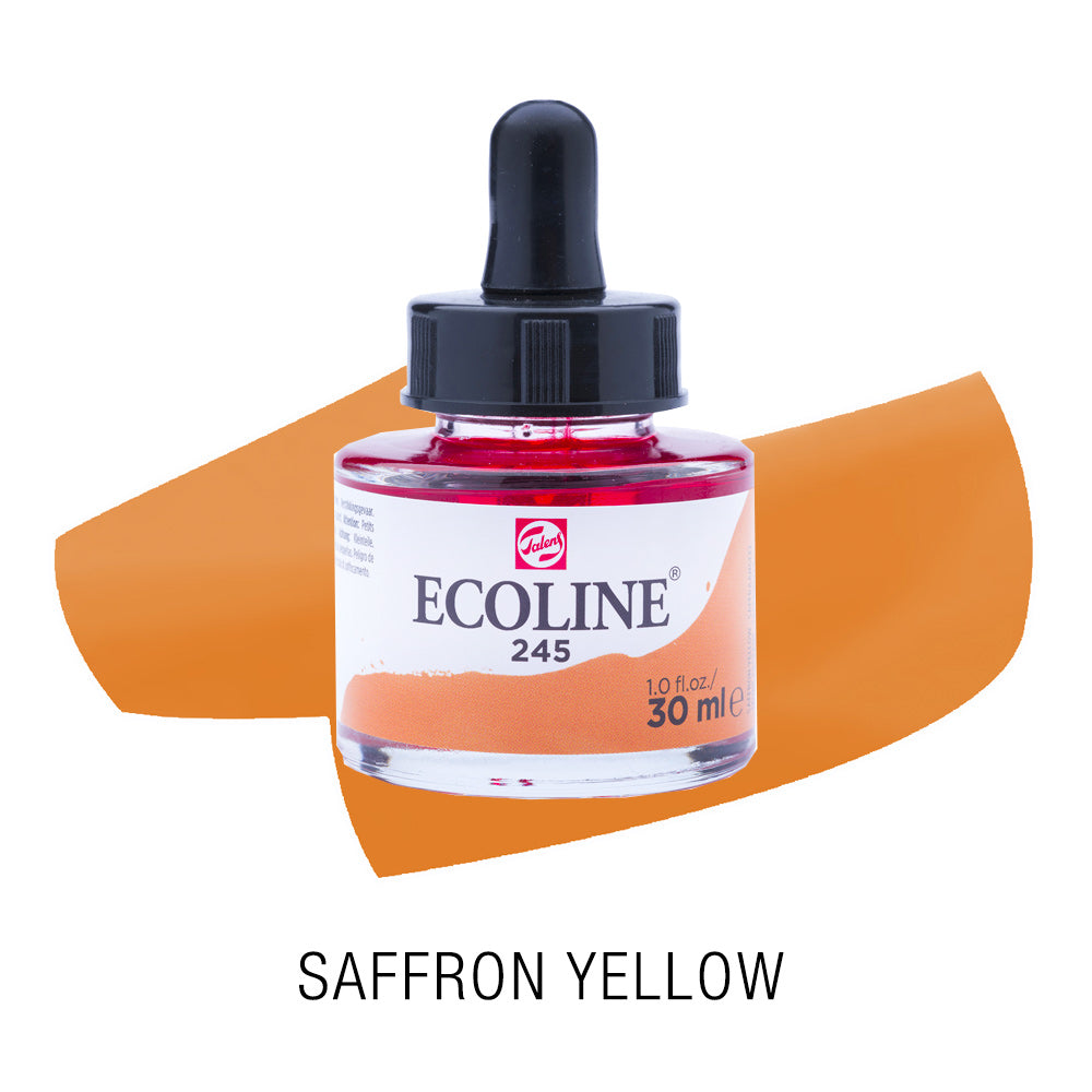 Ecoline Liquid Watercolor, Saffron Yellow 30ml Pipette Jar