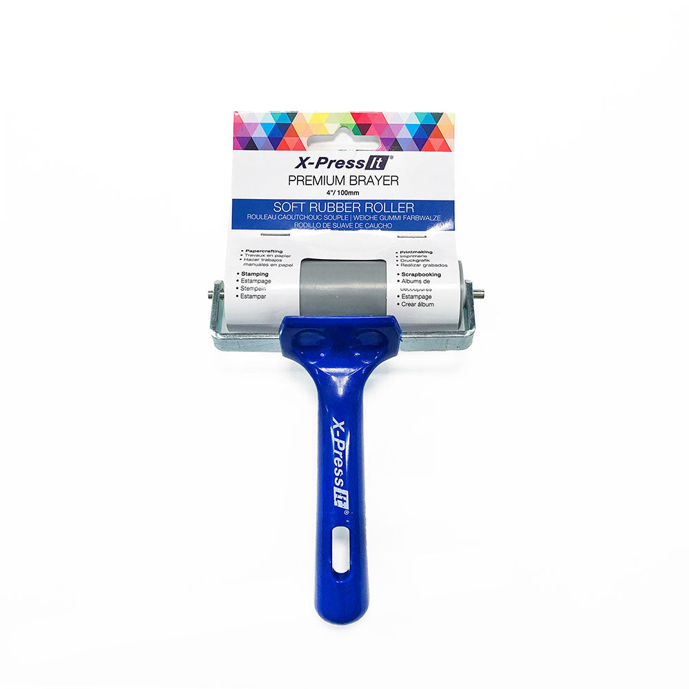 X-Press It Premium Brayer 4inch /100mm printmaking rolling out ink