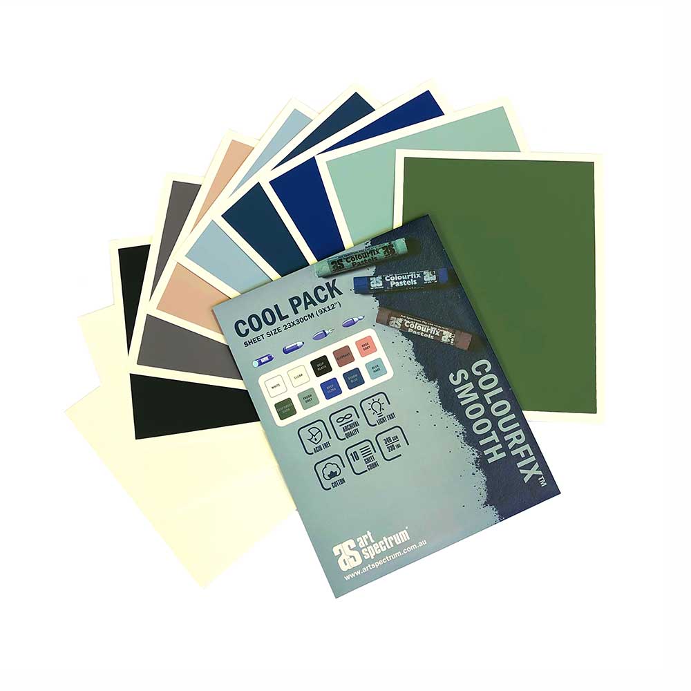 Art Spectrum Colourfix Smooth 340gsm 230x300mm Cool Pack of 10