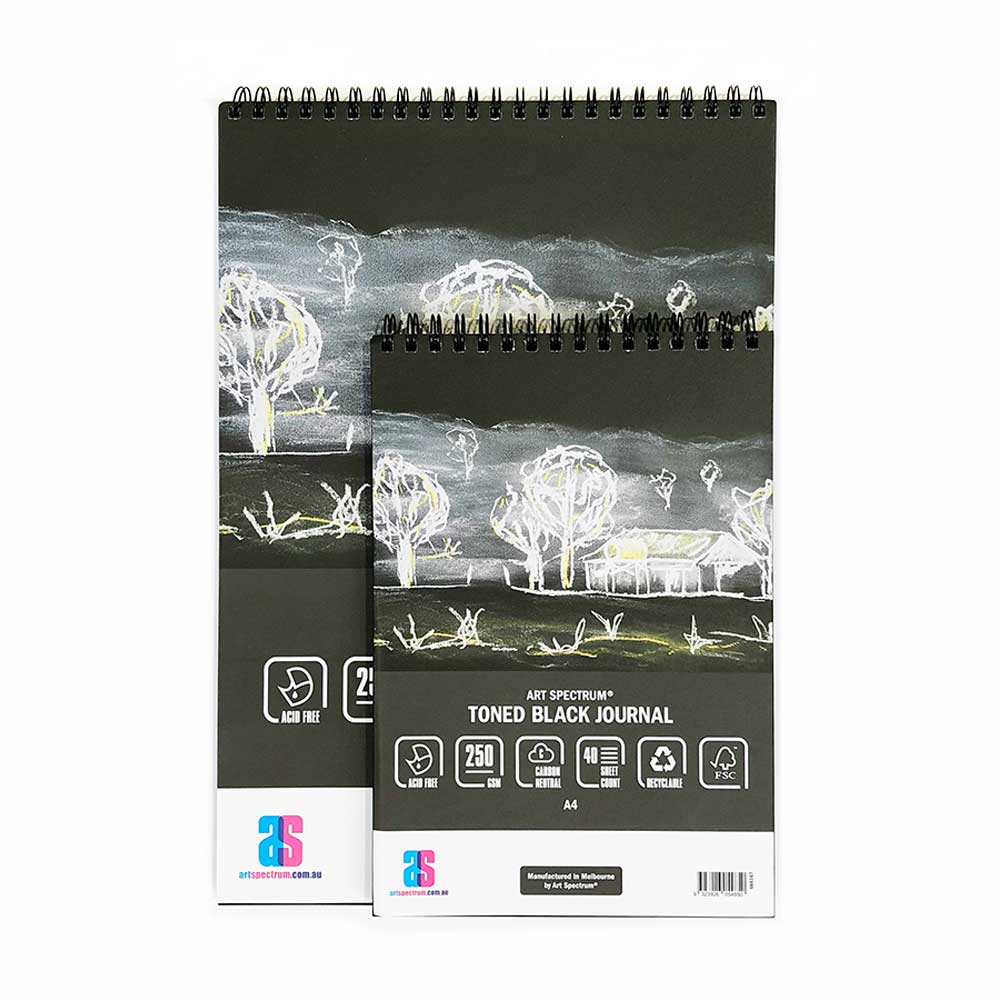 Art Spectrum Toned Journal 250gsm Black A4, A3