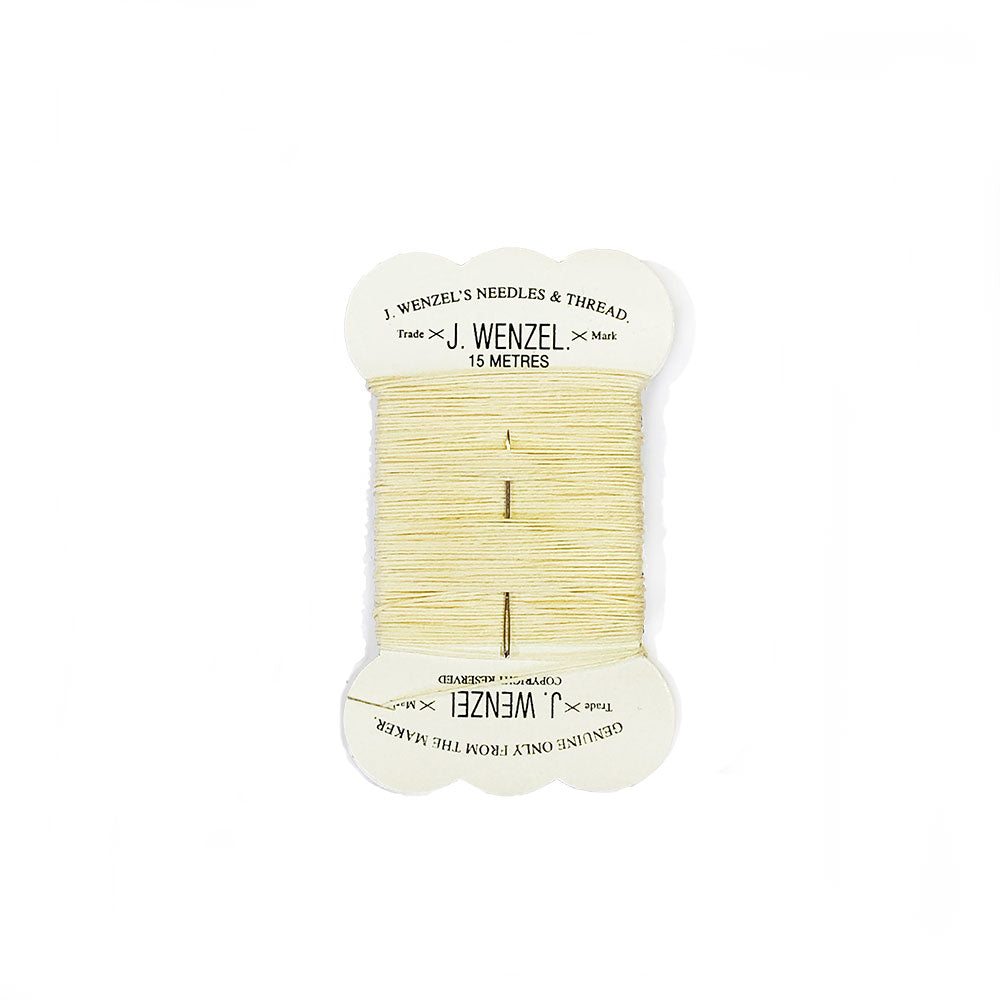 J Wenzel Waxed Linen Needle and Thread 15M Natural