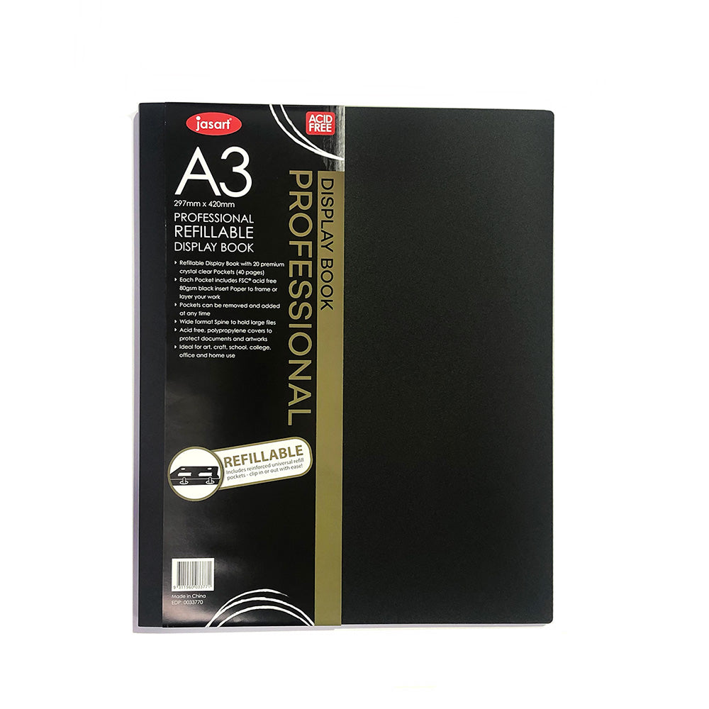 Jasart Professional Refillable Display Book A3 Melbourne Artists